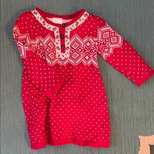 Hanna Andersson Red and White Floral Knit